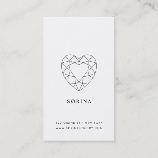 Sørina Jewelry Logo Gold Visitekaartje (Voorkant)
