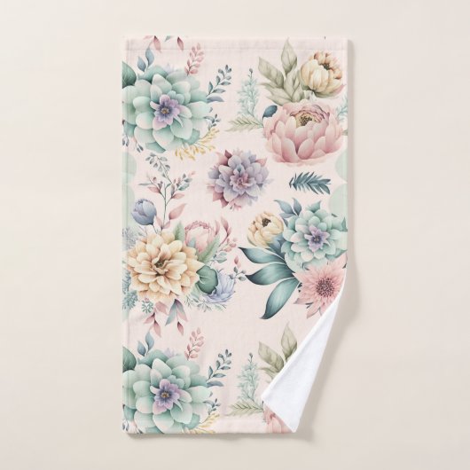 SORING BLOOM ZACHTE PERZIK BADKAMER HANDDOEK SET (Handdoek)