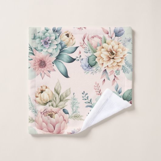 SORING BLOOM ZACHTE PERZIK BADKAMER HANDDOEK SET (Wasdoekje)