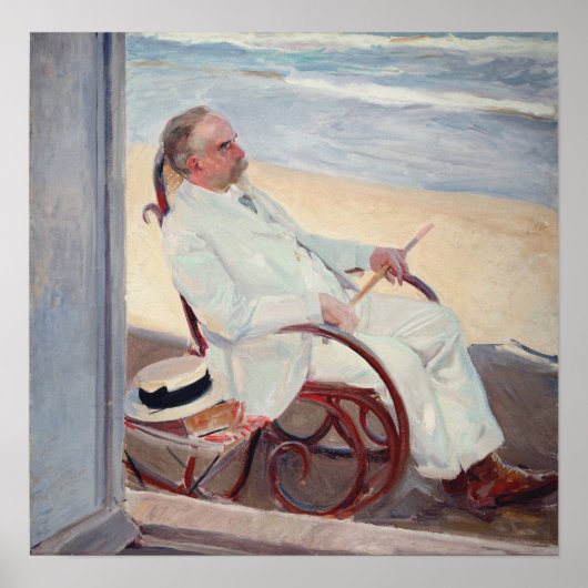 Sorolla - Antonio Garcia bij het strand Poster (Voorkant)