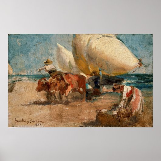 Sorolla - Beach Scene Poster (Voorkant)