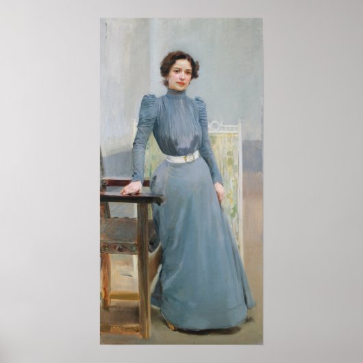Sorolla - Clotilde In A Grey Dress Poster (Voorkant)