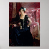 Sorolla - Clotilde in de avond Poster (Voorkant)