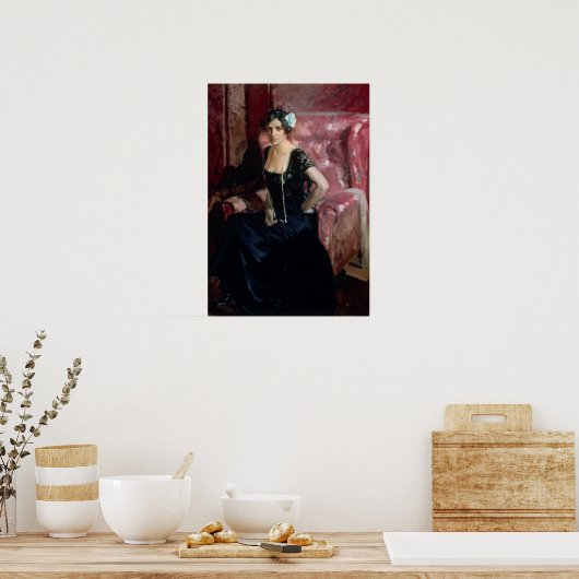 Sorolla - Clotilde in de avond Poster (Keuken)