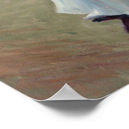 Sorolla - Clotilde op het strand Poster (Hoek)