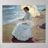 Sorolla - Clotilde op het strand Poster (Voorkant)