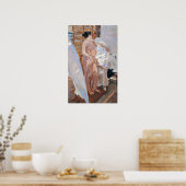 Sorolla - de roze Robe na het bad Poster (Keuken)
