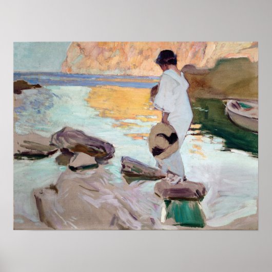 Sorolla - Elena at Cala de San Vicente Poster (Voorkant)