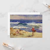 Sorolla - Jongen op het Zand Kaart (Voorkant / Achterkant in situ)