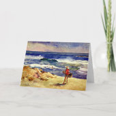 Sorolla - Jongen op het Zand, kunstdruk Kaart (Voorkant)