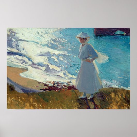Sorolla - Maria on the Beach, Biarritz Poster (Voorkant)