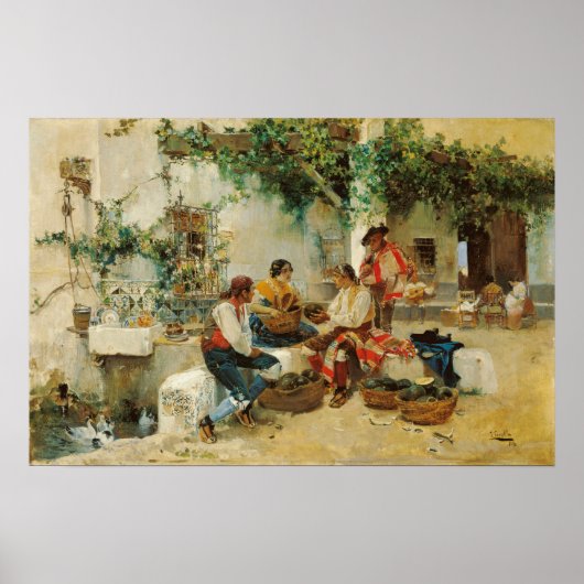 Sorolla - Meloenen verkopen Poster (Voorkant)