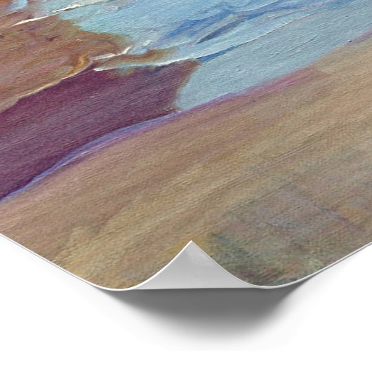 Sorolla - Na het zwemmen Vrouw en Kind Poster (Hoek)