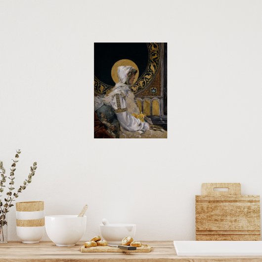 Sorolla - Santa in Prayer Poster (Keuken)