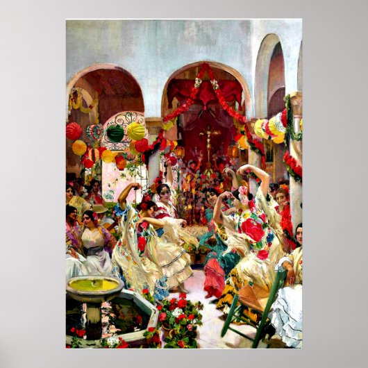 Sorolla-schilderij - Sevilla, de Dance Poster (Voorkant)