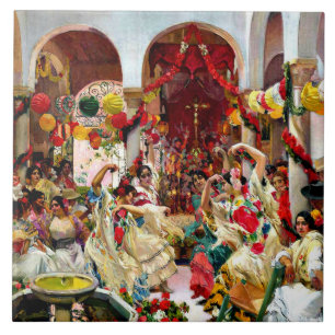 Sorolla schilderij - Sevilla, de Dance Tegeltje