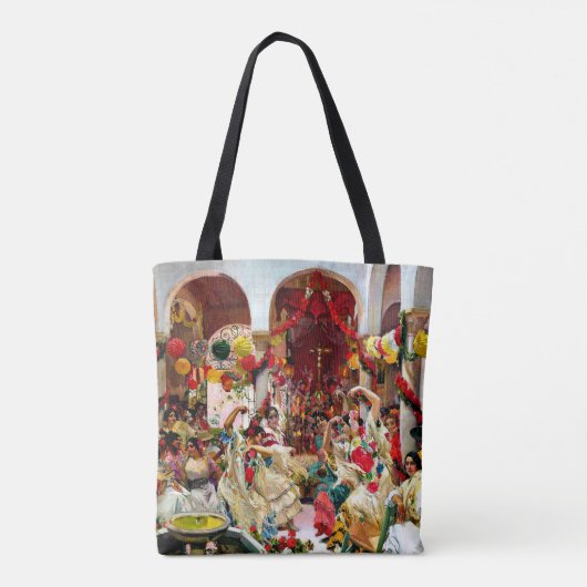 Sorolla-schilderij - Sevilla, de Dans Tote Bag (Achterkant)