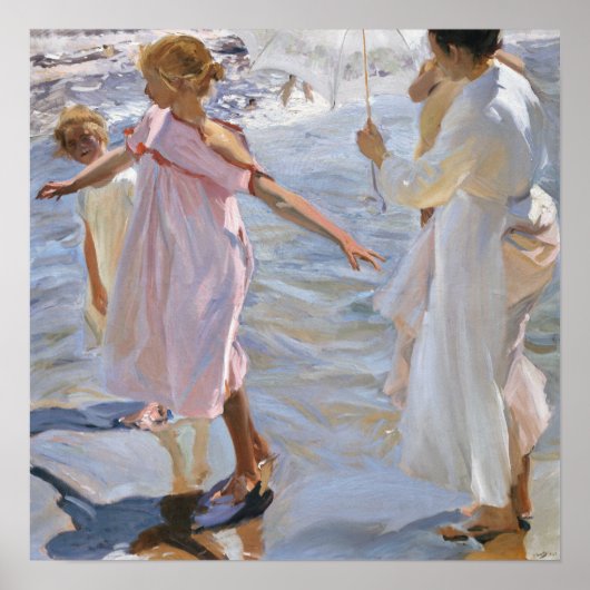 Sorolla - Tijd voor een bad, Valencia Poster (Voorkant)