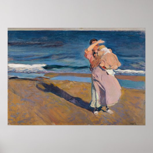Sorolla - visserijvrouw met haar zoon poster (Voorkant)