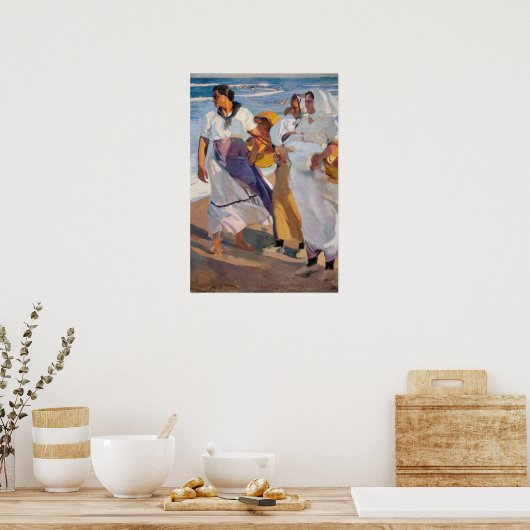 Sorolla - vissers uit Valencia Poster (Keuken)