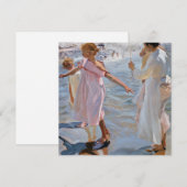 Sorolla Y Bastida - tijd voor een bathe in Valenci Feestdagenkaart (Voorkant / Achterkant)