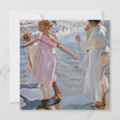Sorolla Y Bastida - tijd voor een bathe in Valenci Feestdagenkaart (Voorkant)