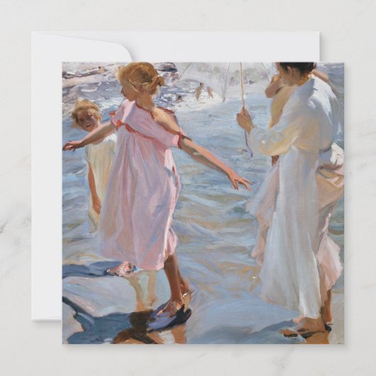 Sorolla Y Bastida - tijd voor een bathe in Valenci Feestdagenkaart (Voorkant)