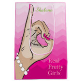 Sorority Life girly illustratie Medium Cadeauzakje (Achterkant)