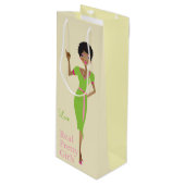 Sorority Life girly illustratie Wijn Cadeautas (Voorkant Gekanteld)