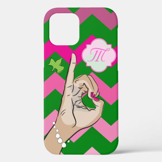 Sorority Life roze en groen Case-Mate iPhone Case (Achterkant)