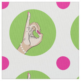 Sorority Life roze en groen weefsel Stof