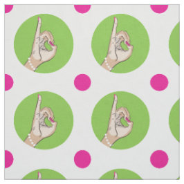 Sorority Life roze en groen weefsel Stof