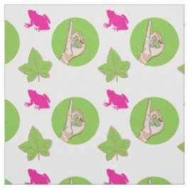 Sorority Life roze en groen weefsel Stof