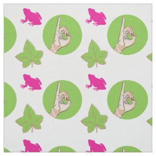 Sorority Life roze en groen weefsel Stof
