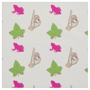 Sorority Life roze en groen weefsel Stof