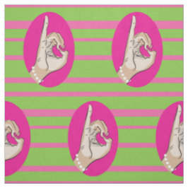 Sorority Life roze en groen weefsel Stof