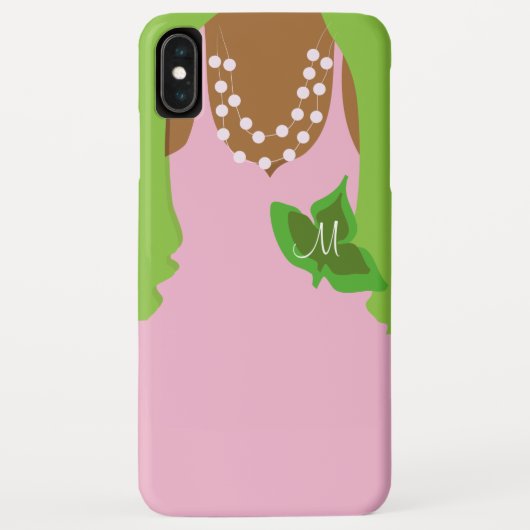 Sorority Life roze en groene illustratie Case-Mate iPhone Case (Achterkant)