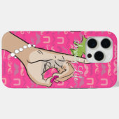 Sorority Life roze stache iPhone case (Achterkant (horizontaal))