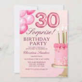 Sorprise Birthday Party 30th Birthday with Numers Kaart (Voorkant)