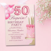 Sorprise Birthday Party 50th Birthday with Numers Kaart