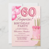 Sorprise Birthday Party 60th Birthday with Numers  Kaart (Voorkant)