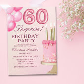 Sorprise Birthday Party 60th Birthday with Numers  Kaart