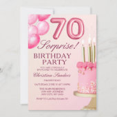 Sorprise Birthday Party 70th Birthday with Numers  Kaart (Voorkant)