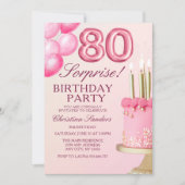 Sorprise Birthday Party 80th Birthday with Numers  Kaart (Voorkant)
