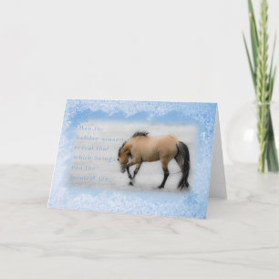 Sorraia Mustang Don Juan - 5x7 kerstkaart Feestdagen Kaart