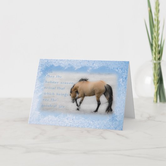 Sorraia Mustang Don Juan - 5x7 kerstkaart Feestdagen Kaart (Voorkant)