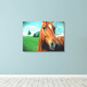 Sorrel Gelding Canvas Afdrukken (Insitu (Houten vloer))