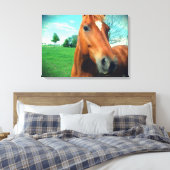 Sorrel Gelding Canvas Afdrukken (Insitu (Slaapkamer))
