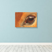 Sorrel Horse Eye Canvas Afdruk (Insitu (Houten vloer))