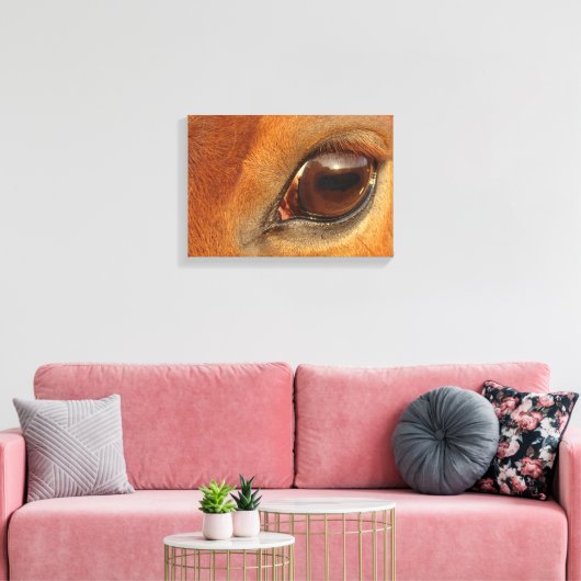 Sorrel Horse Eye Canvas Afdruk (Insitu (Woonkamer))